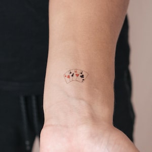 Playing Card Aces Temporary Tattoo (Set of 3)