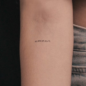 Amour tatuaggio temporaneo (set di 3)