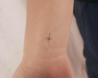 North Star Temporary Tattoo By Jakenowicz (Set of 3)