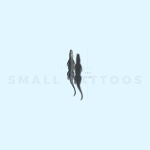 Tatuaggio temporaneo alligatore e ombra (set di 3)