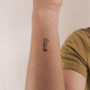 Kleines Seepferdchen Klebetattoo (3er Set)