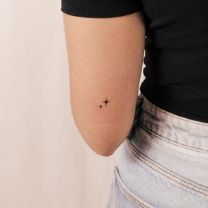 Tatouage temporaire deuxième étoile à droite (lot de 3)