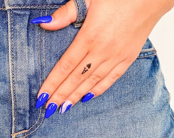 Black Ace Of Hearts Temporary Tattoo (Set of 3)