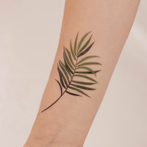 Palm Leaf Temporary Tattoo by Zihee (Set of 3)