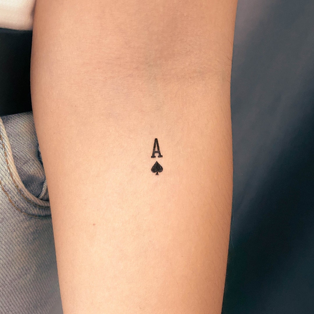 ace-of-spades-temporary-tattoo-set-of-3-etsy