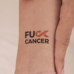 Fuck Leukemia Cancer Temporary Tattoo (Set of 3)
