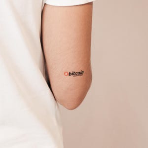 Bitcoin Accepted Here Temporary Tattoo (Set of 3)