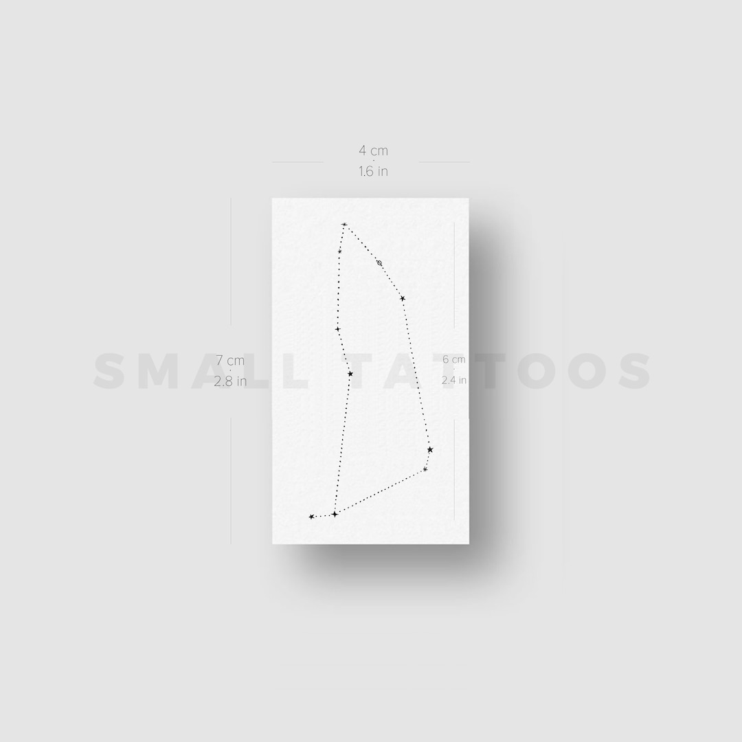 Minimalist Capricornus Constellation Temporary Tattoo set of - Etsy