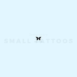 Tiny Black Butterfly Temporary Tattoo (Set of 3)