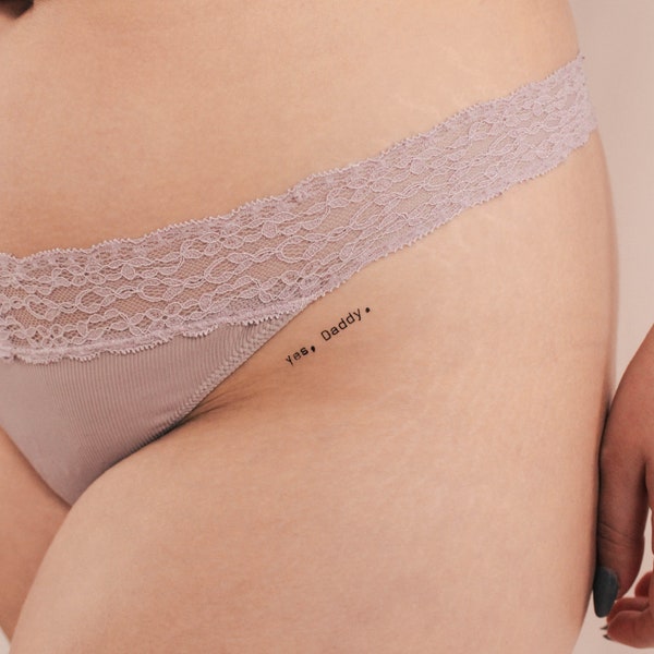 Yes, Daddy. Temporary Tattoo (Set of 3)