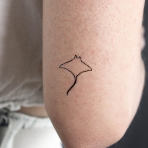 Manta Rochen temporäres Tattoo (3er Set)
