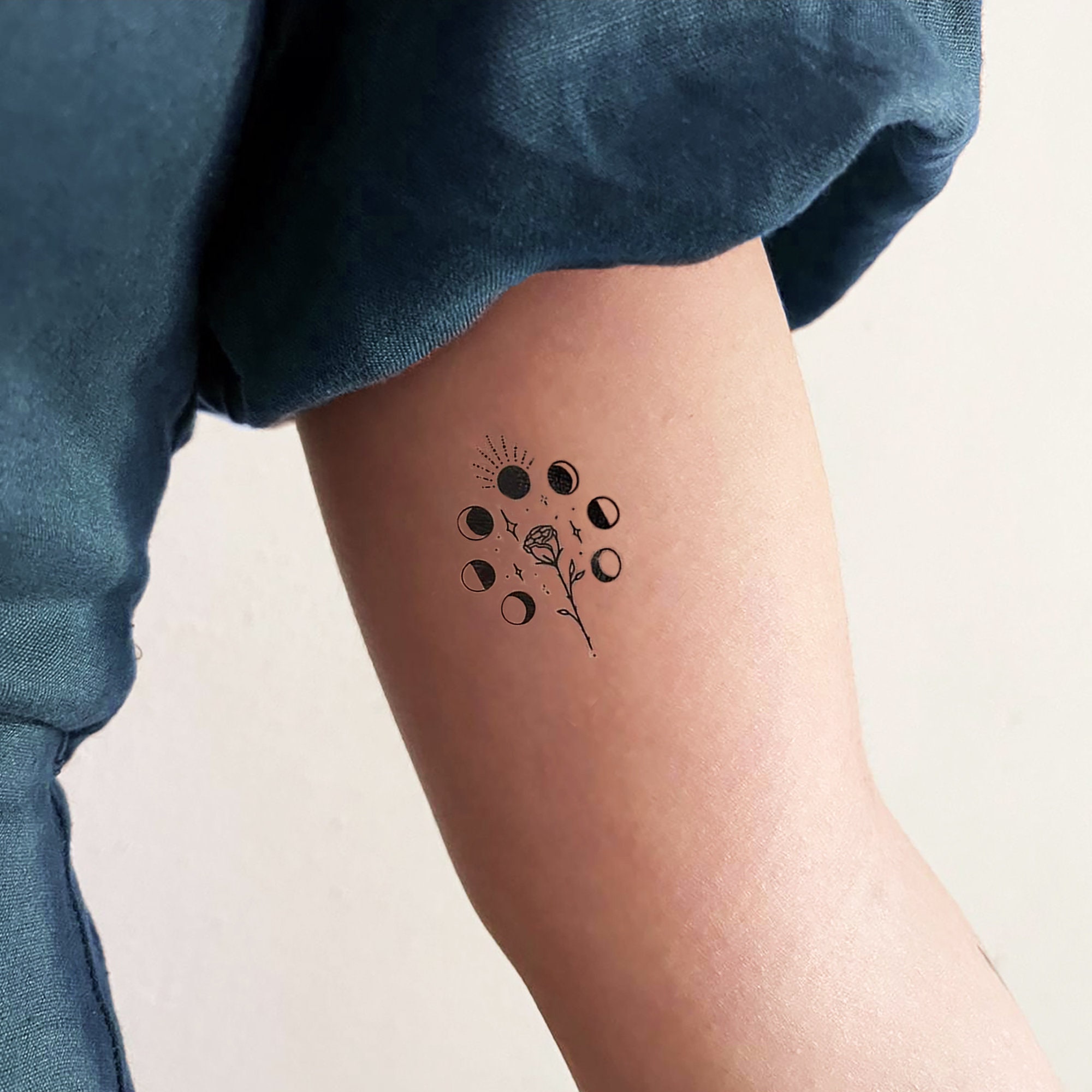Cycle Tatouage Phase De La Lune Phases moon tattoo - Etsy France