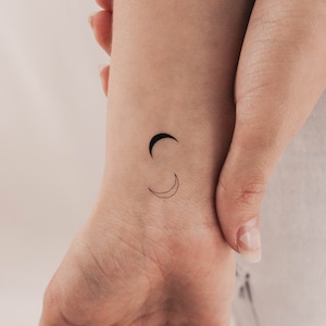 Moon Couple Temporary Tattoo (Set of 3)