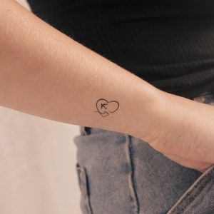 Surf Traveller Heart Temporary Tattoo (Set of 3)