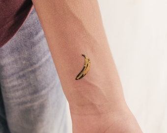 Tatuagem Temporária de Banana (Conjunto de 3)