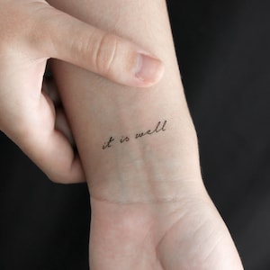 It Is Well Temporary Tattoo (Set of 3)
