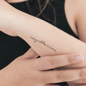 Sagittarius Temporary Tattoo (Set of 3)