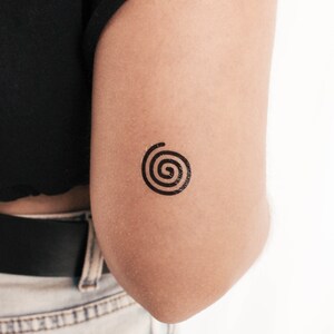 Tatuaje temporal de espiral única pequeña (juego de 3)