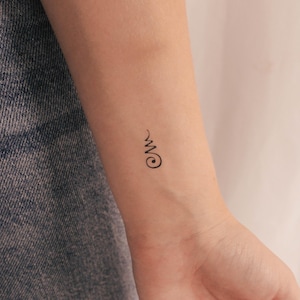 Khomut Unalome Temporary Tattoo (Set of 3)