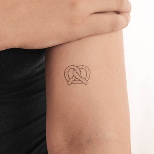 Pretzel Temporary Tattoo (Set of 3)