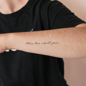 Ce trop doit passer tatouage temporaire (ensemble de 3)