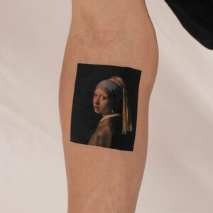 Girl With A Pearl Earring Temporary Tattoo (Set of 3)