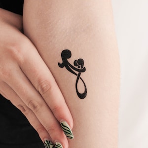 Tatuaggio temporaneo di madre e due figli (set di 3)