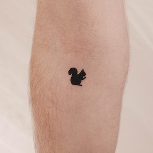 Squirrel Temporary Tattoo (Set of 3)