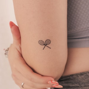 Tatuaggio temporaneo di racchette da tennis (set di 3)