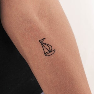 Sailboat Temporary Tattoo (Set of 3)