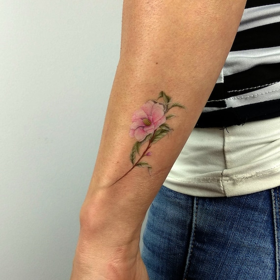 Camellia Temporary Tattoo by Mini Lau set of 3 - Etsy UK