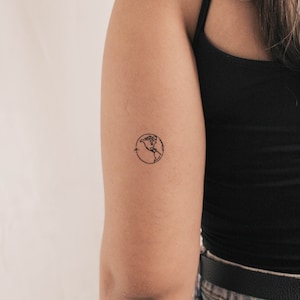 Rund um Amerika temporäres Tattoo (3er Set)