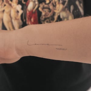 Love Yourself Temporary Tattoo (Set of 3)