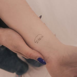 Tatuaggio temporaneo orso grizzly (set di 3)