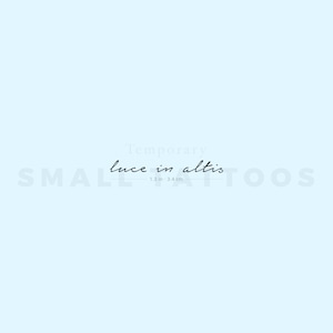 Luce In Altis Temporary Tattoo (Set of 3)