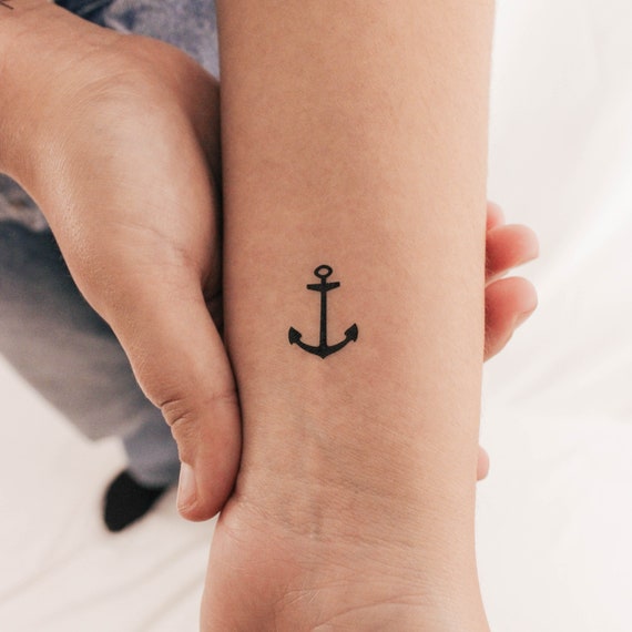 Little Anchor Temporary Tattoo - Etsy