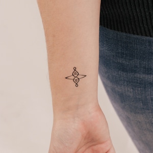 Symmetrisches Familien Symbol temporäres Tattoo (3er Set)