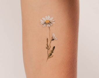 Daisy Temporary Tattoo By Lena Fedchenko (Set of 3)