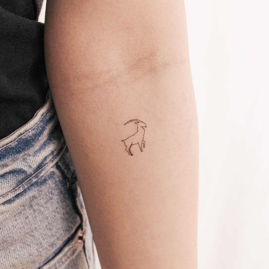 Ibex Temporary Tattoo (set of 3) - Etsy Israel, image size:1080x1080