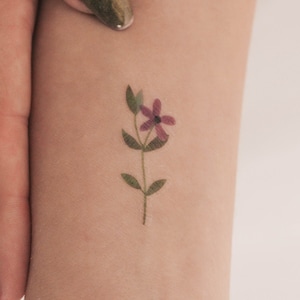 Purple Flower Temporary Tattoo by Zihee (Set of 3)