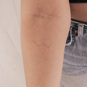 Cassiopeia Constellation Temporary Tattoo (Set of 3)
