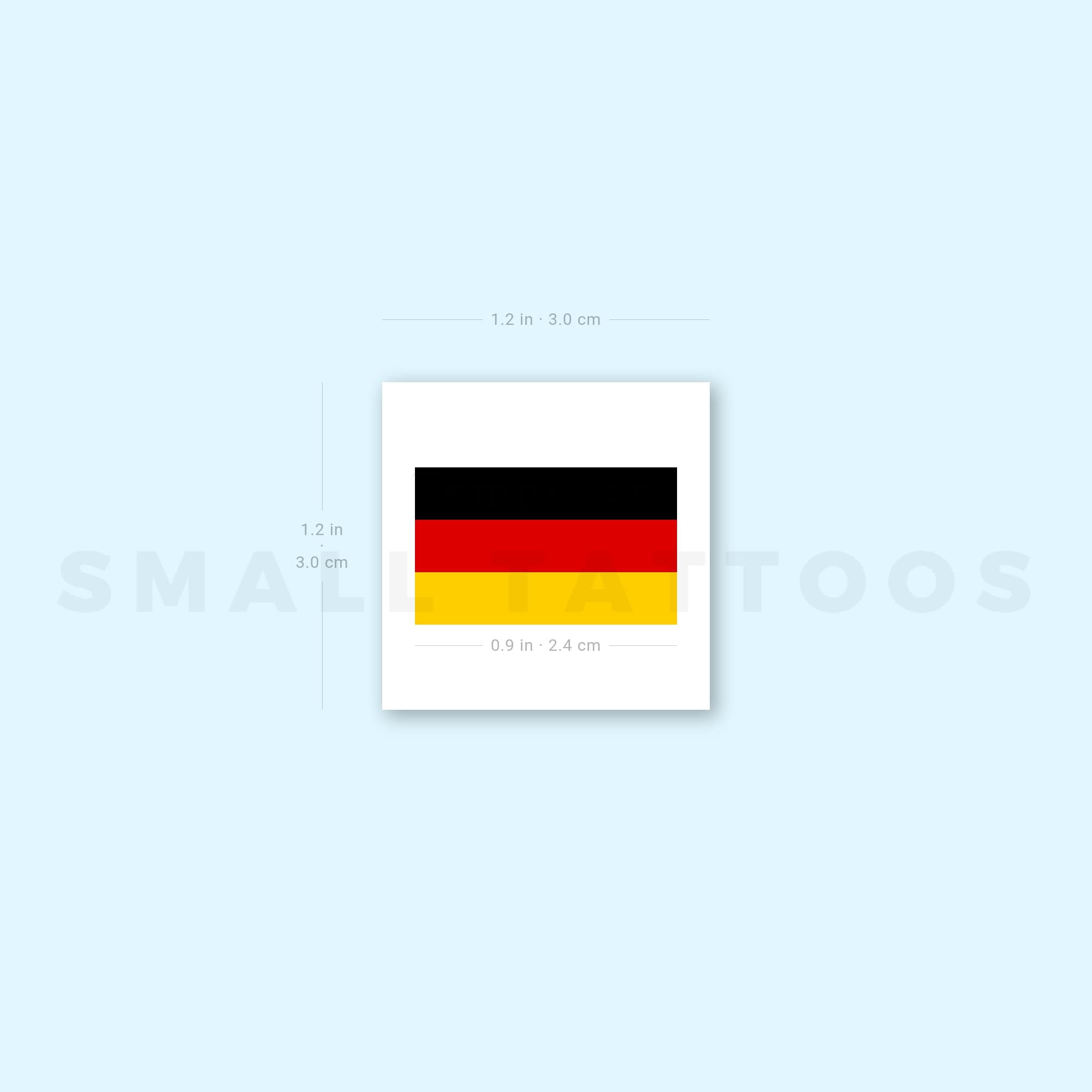 Tatuaggi Temporanei Bandiera Tedesca (Germania) &ndash; Set Da 4, Durano 1 Settimana