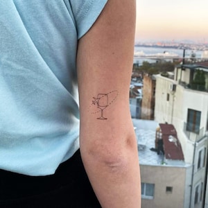 Wine Traveller By Cagri Durmaz Temporary Tattoo (Set of 3)