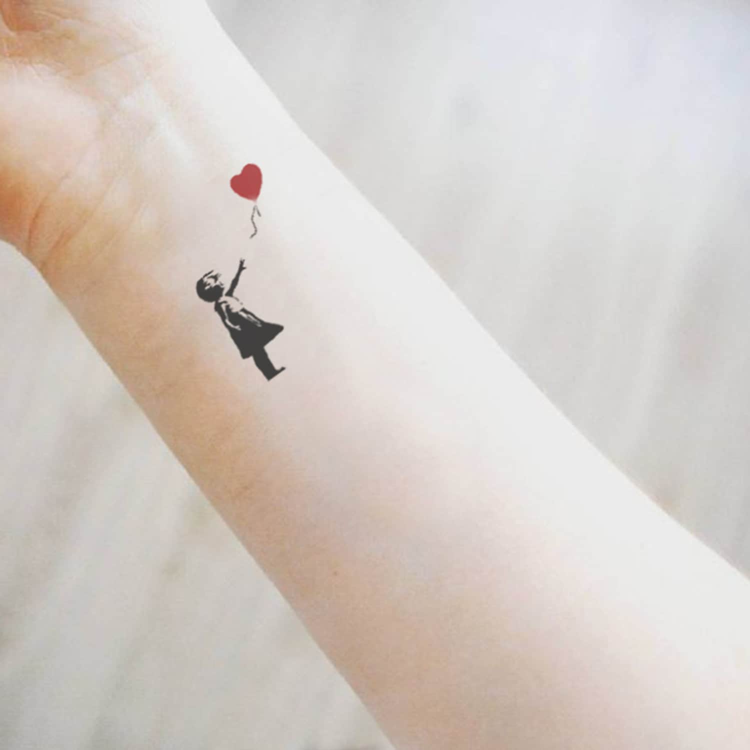 Small Banksy's Balloon Girl Temporary Tattoo set of 3 - Etsy