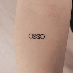 Tatuaggio temporaneo "Doppio infinito" (set di 3)