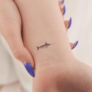 Schwertfisch temporäres Tattoo (3er Set)