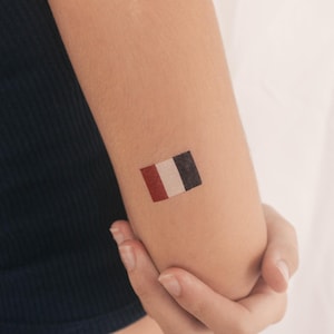 French Flag Temporary Tattoo (Set of 3)