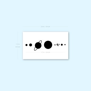 Minimalist Solar System Temporary Tattoo (set of 3) - Etsy