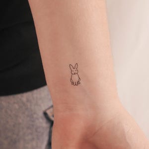 Tatuaggio Temporaneo Coniglio Seduto (Set di 3)