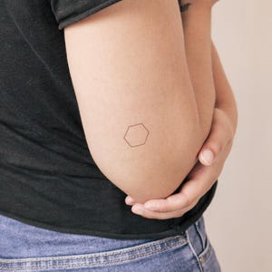 Hexagon Temporary Tattoo (Set of 3)